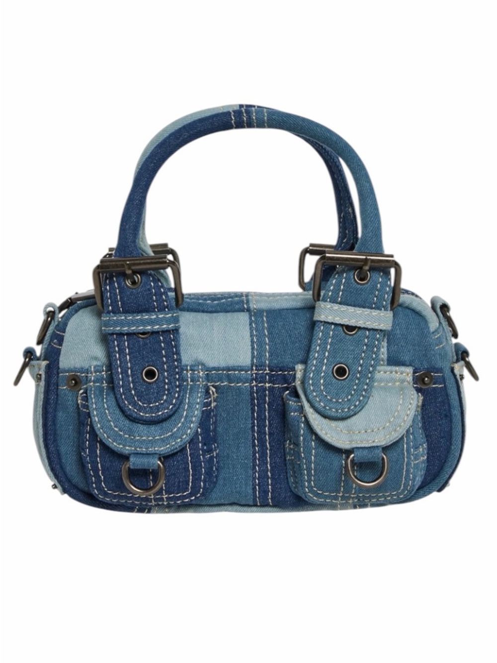 Current Mood/Dolls Kill The Britney Y2K Denim Patchwork Mini Satchel Handbag NWT